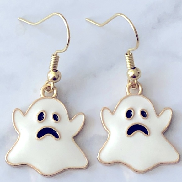 Hand Crafted Jewelry - Halloween Ghost Earrings
